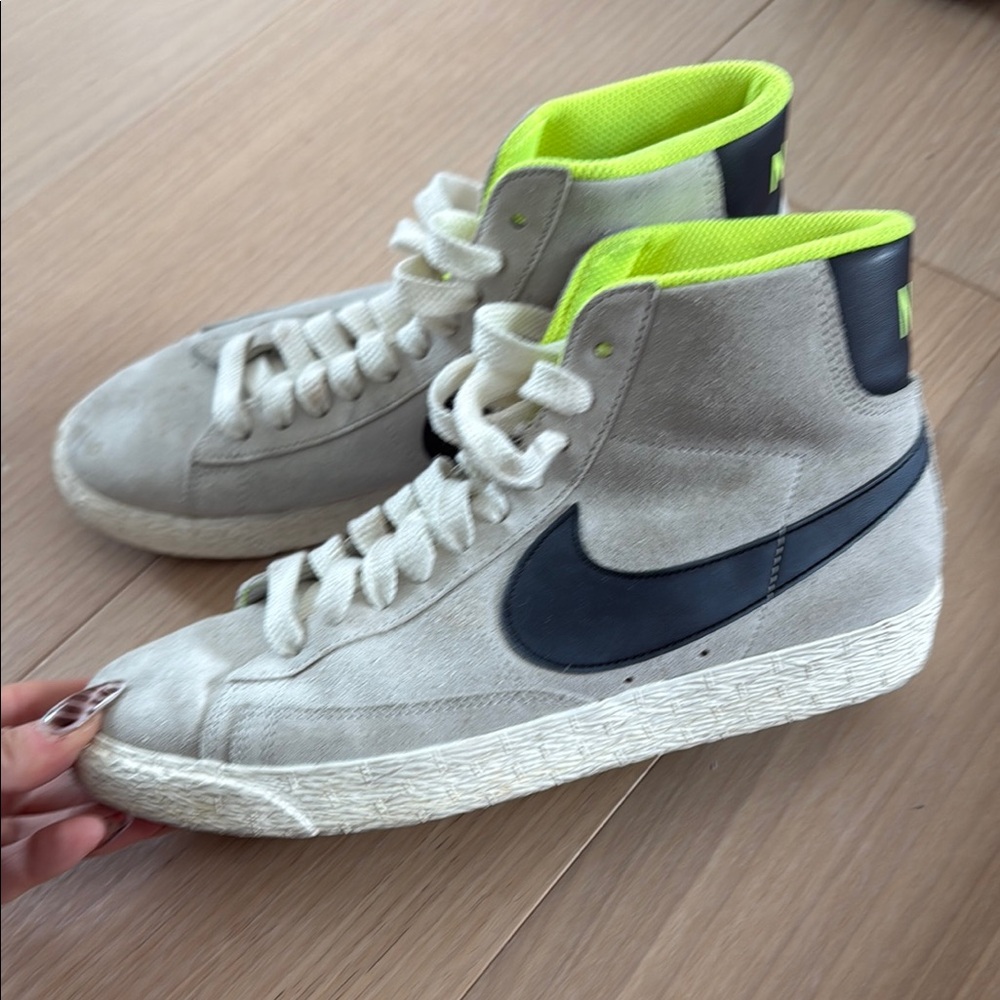 Nike High-Top Sneakers with Neon Accents
